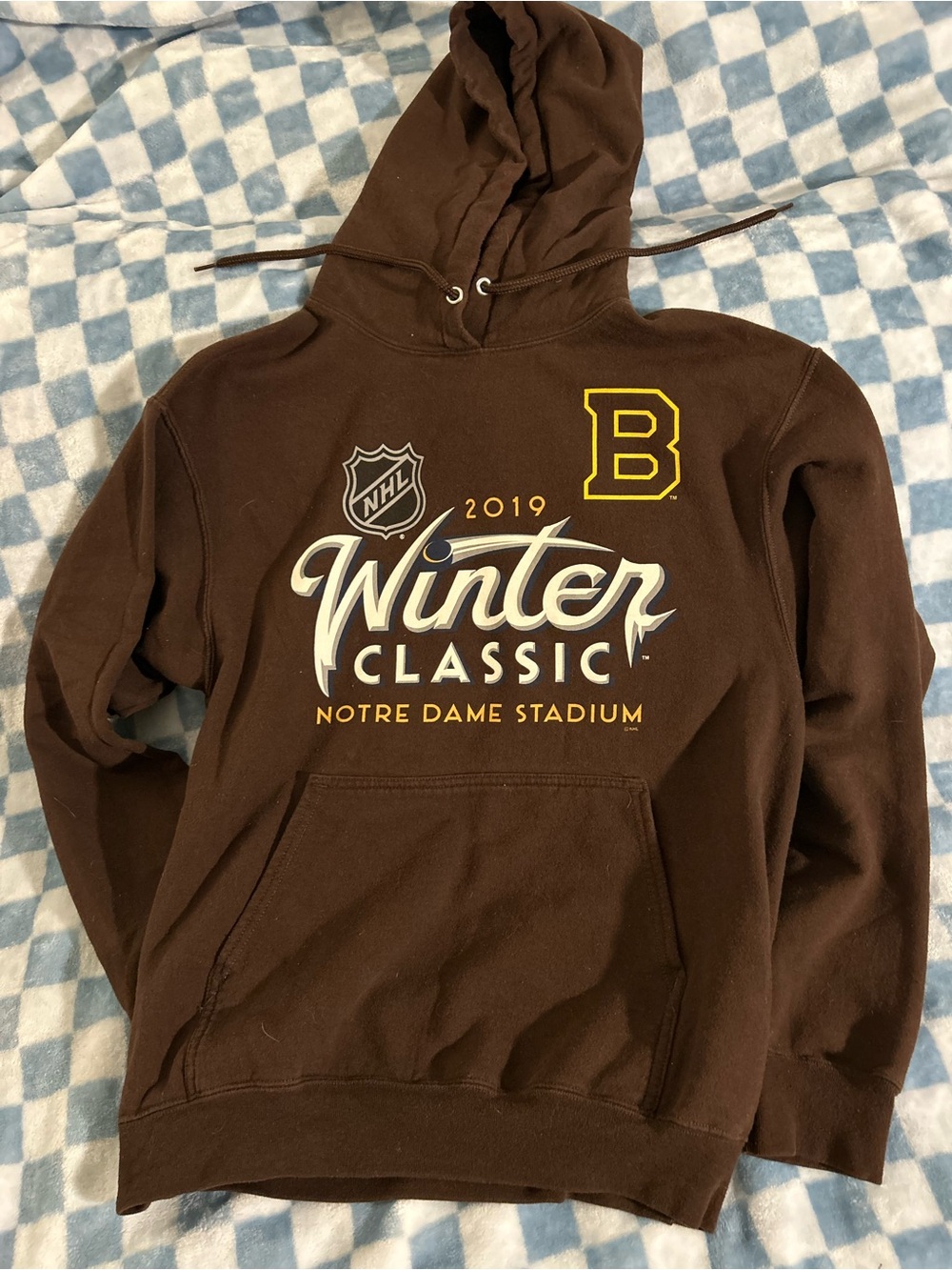 Brown NHL Winter Classic 2019 Hoodie - Notre Dame Stadium